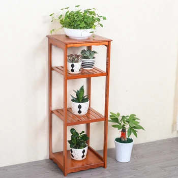 

Bamboo flower stand Simple living room Chinese style flower pot stand balcony flower display stand flower plant shelf