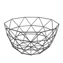 Скандинавском стиле корзина для фруктов декорированная проволокой металлическая корзина для хранения черный дисплей миска для фруктов овощной стол обеденный Декор