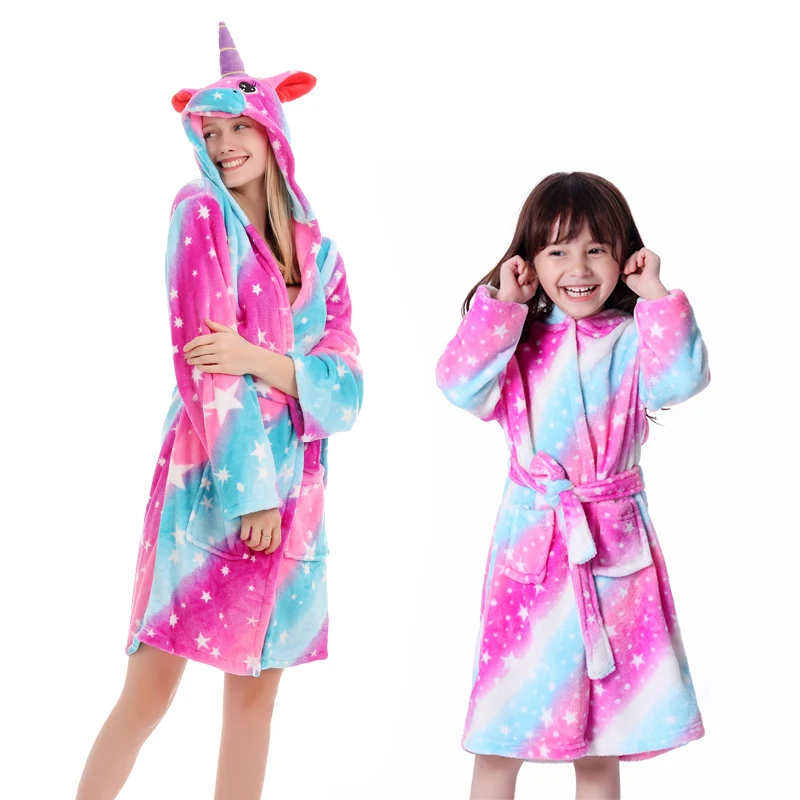 Ropa Ropa unisex para niños Pijamas y batas Batas Albornoz infantil unicornio personalizable de varias tallas a elegir entre 12 meses y 12 años 