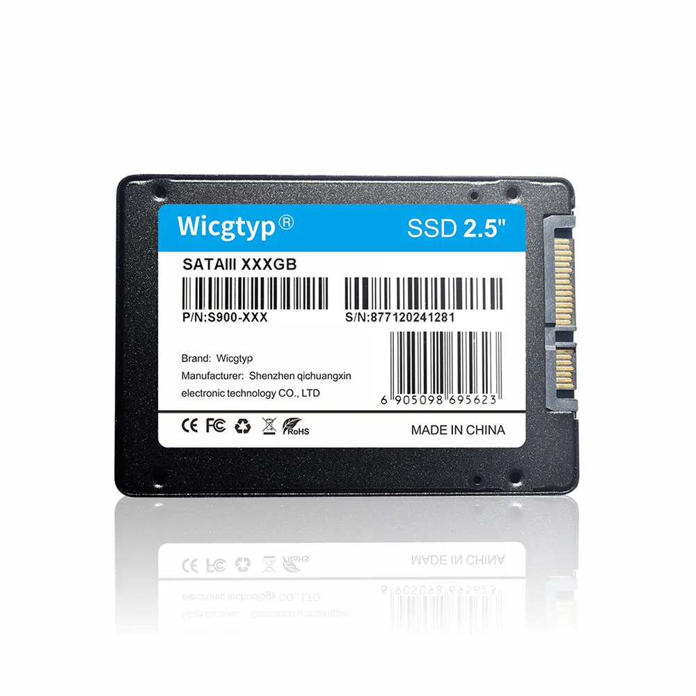 Wicgtyp 7 мм 2,5 SATA III 6 ГБ/сек. SATA ii 3 2 hd ssd 120 ГБ твердотельный диск Жесткий диск SSD для ноутбука компьютер металлический корпус