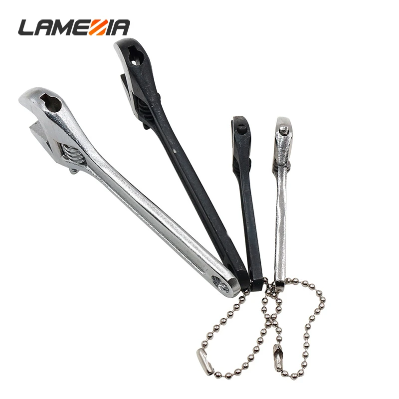 

LAMEZIA Mini 1pc 2.5/4 Inch Carbon Steel Multifunction Mini Activity Wrench Portable Hand Tool Universal Adjustable Spanner