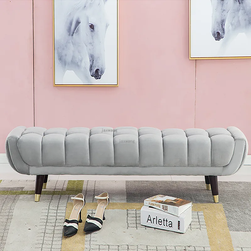 Modern Living Room Furniture Sofa Chair Door Leisure Long Sofa Stool Nordic Fashion Clothing Store Change Shoes Long Stool