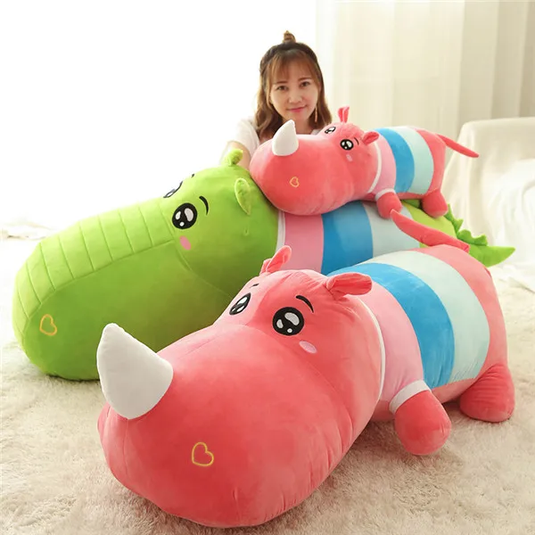 Fancytrader 63â€˜â€™ Cute Giant Stuffed Plush Hippo Toy Big Colorful Hippo Stuffed Toy Nice Birthday Gift 160cm 3 Colors 3 Sizes (2)