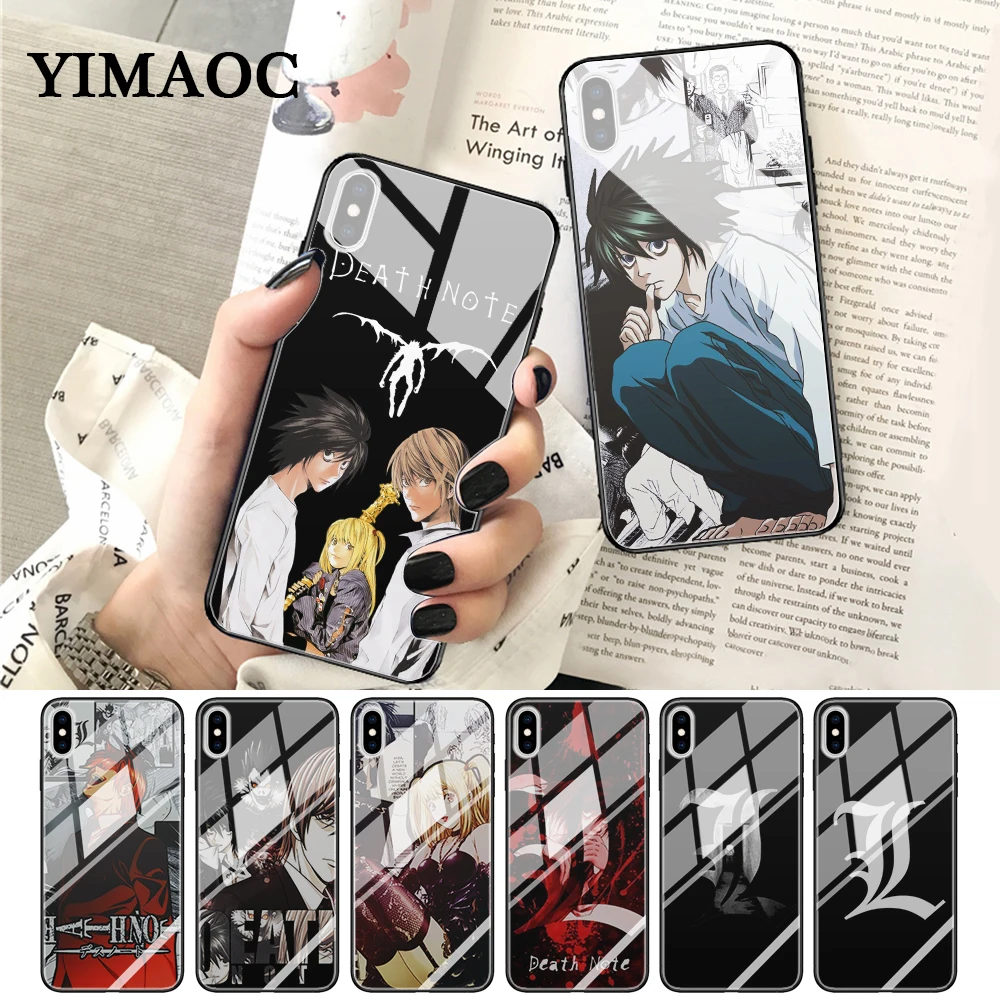 YIMAOC Аниме Манга &quotтетрадь смерти&quot дизайн стеклянный чехол для телефона Apple iPhone