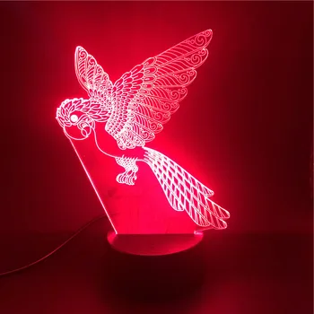 

Rio Adventure The Parrot Smart Phone Control Table Lamp 7 Colors Dreamy Children's Day Party Room Decoration 3D Led Nightlight