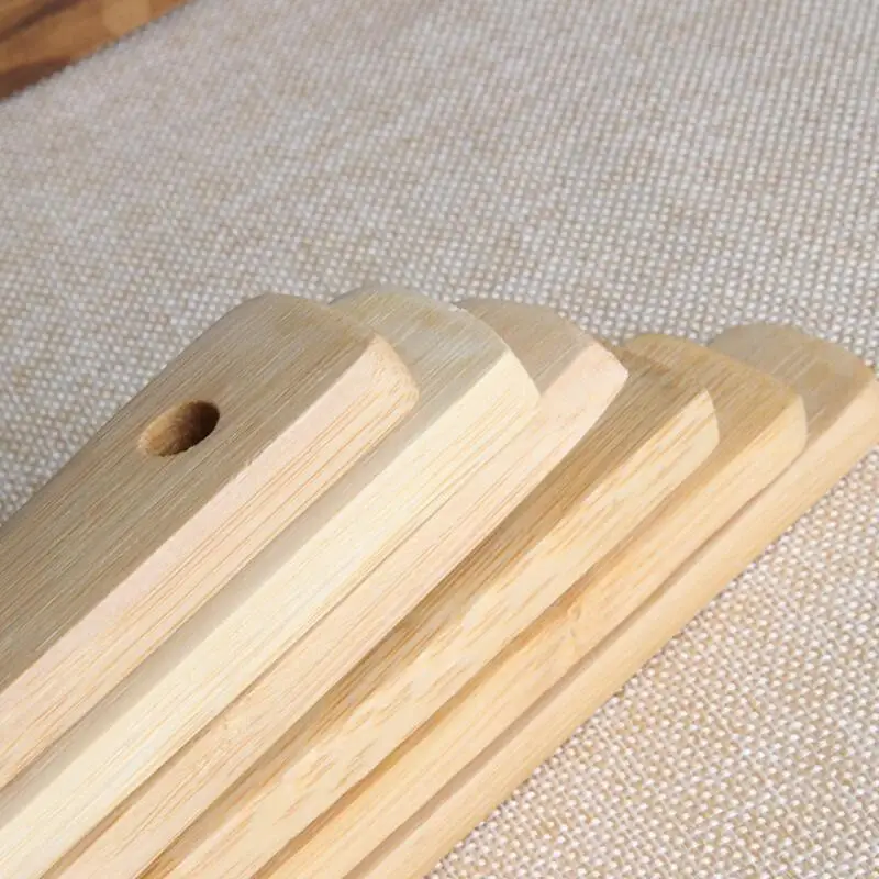 Bamboo Spoon Spatula Portable Wooden Utensil Kitchen Cooking Turners Slotted Mixing Holder Shovels LX7635