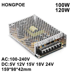 Universal LED Power Supply Transformer - 100 - 240V AC - DC, 5V/12V/24V Output, 100W/120W (24V 5A 120W)