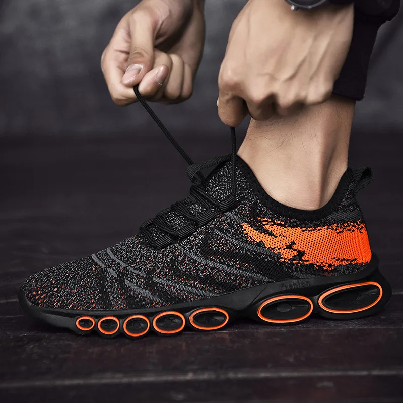 Мужская обувь для папы; трендовая обувь; универсальная мужская обувь из сетчатого материала; повседневная спортивная обувь; Новинка года; стильная Осенняя дышащая мужская обувь с кокосовым принтом