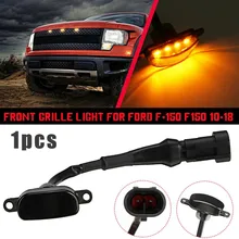 

Car Front Grille Grill LED Light Smoke Raptor Style Lamp Amber For Ford F-150 F150 2010-2018 Car Front Grille LED Lights