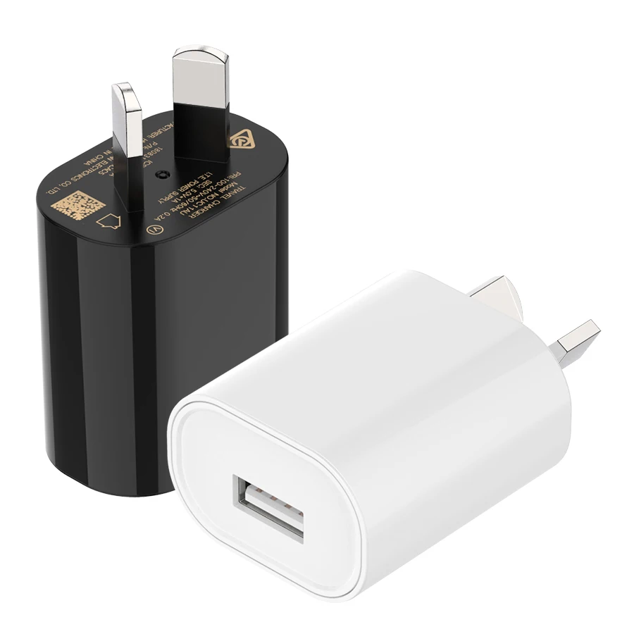 US $981.42 Factory Original Cell Phone Accessories OEM Mini Portable USB Wall Charger Safe AU Plug Universal 5V 1A USB Power Adapter 500pcs
