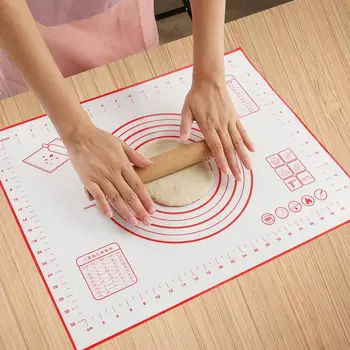 

Soft Silicone Non-stick Kneading Rolling Dough Mat High Temperature Resistance Baking Pad Baking Mat Kitchen Baking Accessories