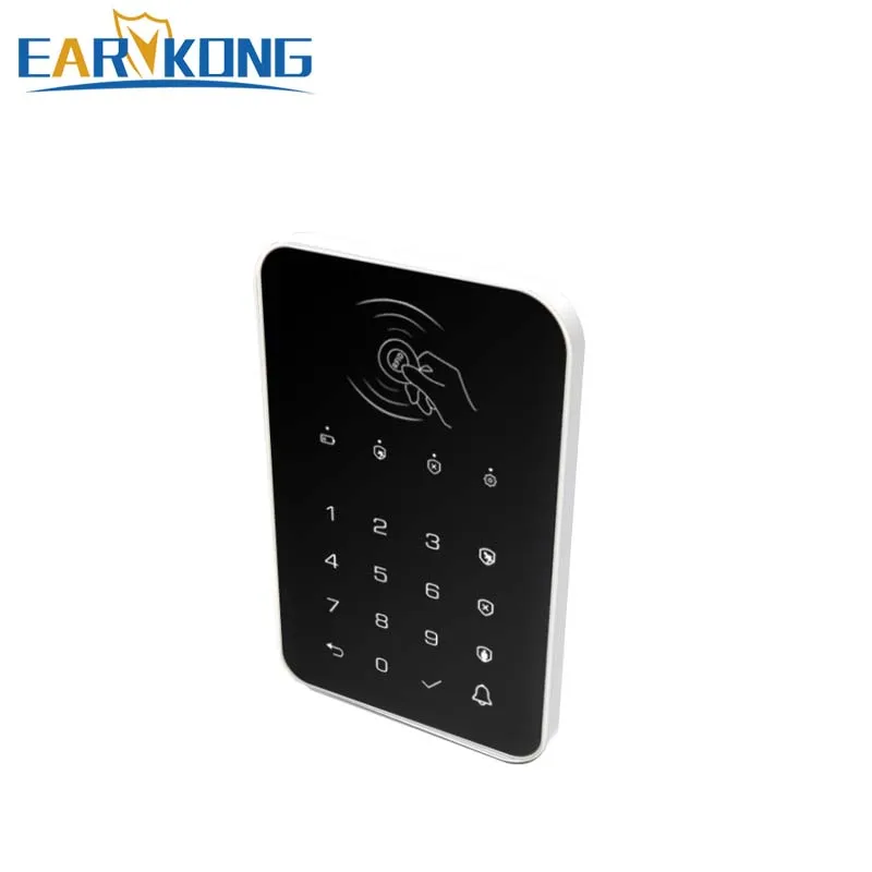 Беспроводная клавиатура Earykong 433 МГц, сенсорная панель, дверной звонок, кнопка для G50 / G30 / PG103 / W2B Wi-Fi GSM сигнализации, RFID-карта, перезаряжаемая