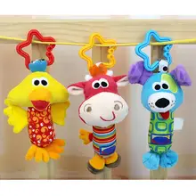 Детская игрушка-погремушка TinkleNewborn, детские погремушки, игрушки с мультяшными животными, плюшевые игрушки-колокольчики, многофункциональная плюшевая коляска