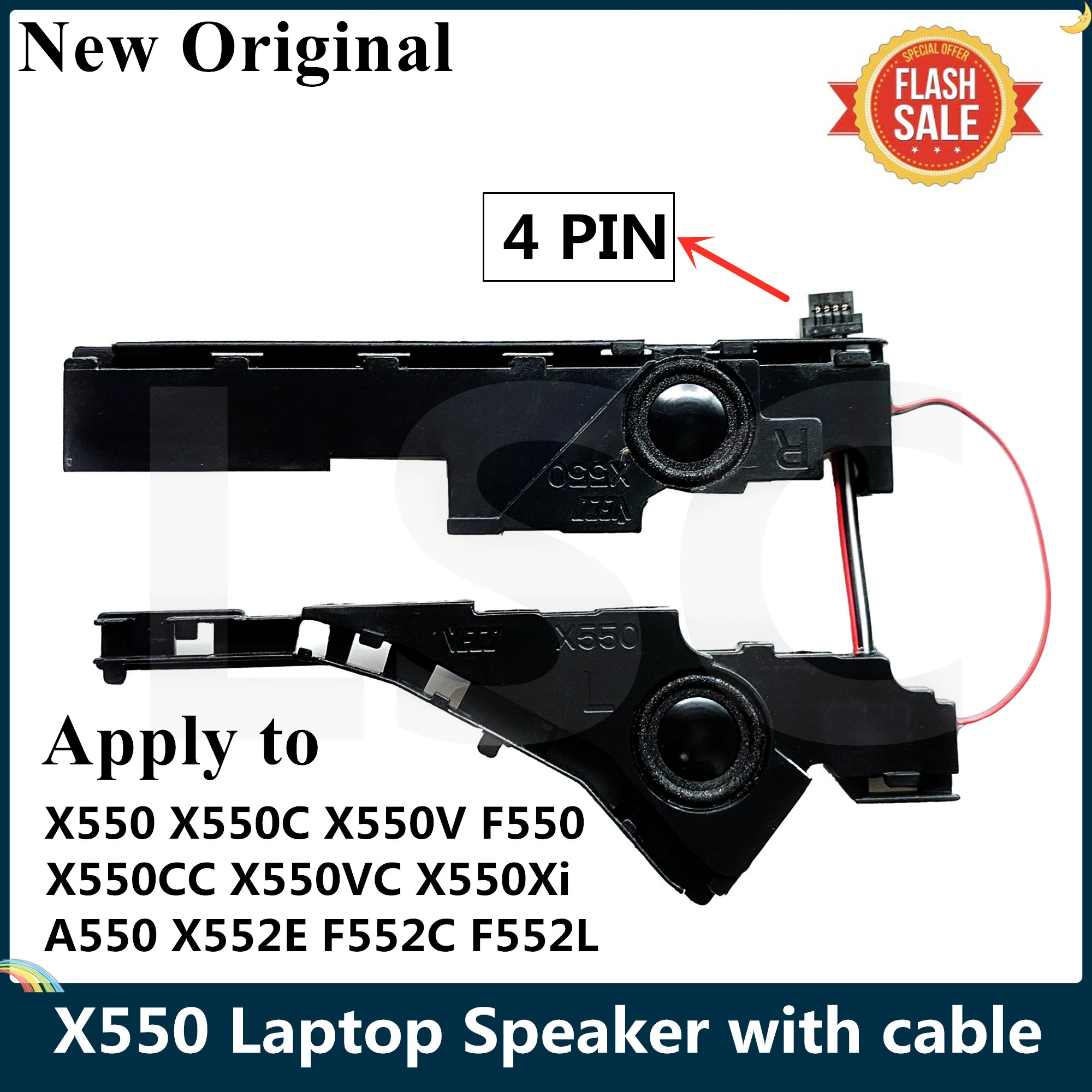 LSC NEW Original Laptop Speaker With Cable For Asus X550 X550C X550V F550 X550CC X550VC X550Xi A550 X552E F552C F552L Fast Ship |