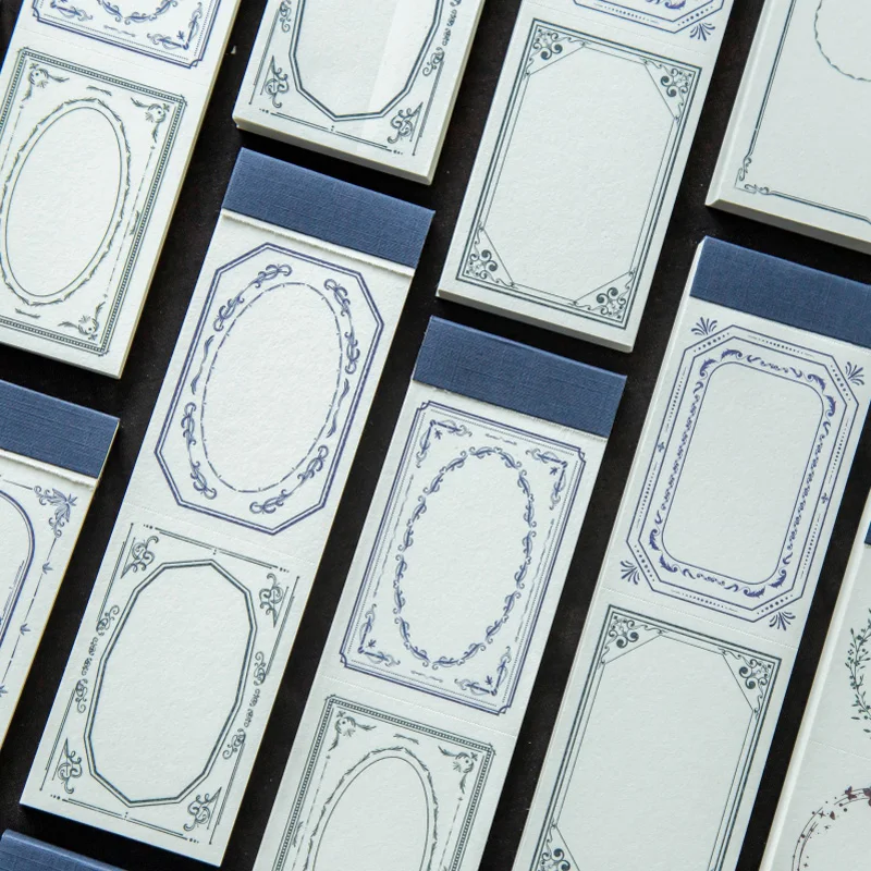 Yoofun 50sheets Aesthetic Vintage Frame Memo Pad Paper for Scrapbooking Junk Journal School DIY Stationery Supplies 6