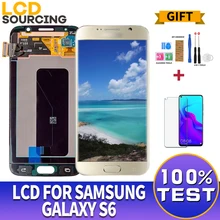 5," для samsung Galaxy S6 ЖК-дисплей SM-G920F G920F G920FD сенсорный экран дигитайзер сборка для samsung S6 ЖК-замена