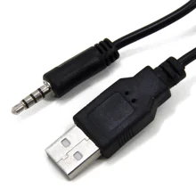 3-Feet USB 2.0 Type A to 3.5mm AUX Male Charging Cable Cord for MP3 MP4 Players, Headphones, Speakers, Watches, Boombox