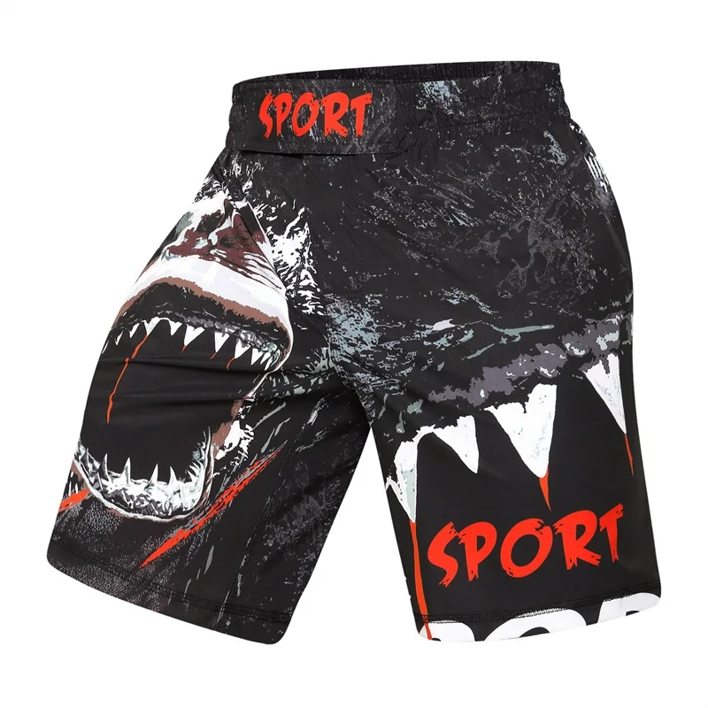 Новинка UFC BJJ MMA новые мужские шорты с 3D принтом для фитнеса дышащие быстросохнущие мужские спортивные штаны расслабляющие удлиненные компрессионные брендовые CODYLUNDIN - Цвет: 8