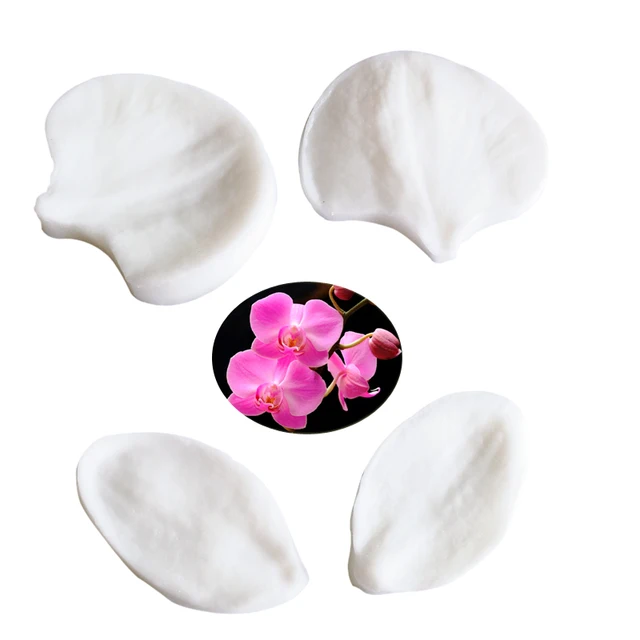 Új 7Pcs Orchidea Veiner Szilikon Penész Fondant Torta Díszítő Szerszámok Gumpaste Virágos Szirom Cukor Agyag Virág Formák Cs392 - Image 4