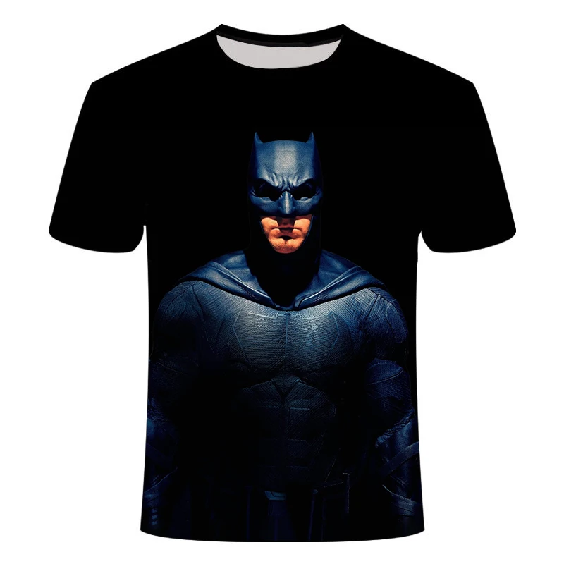 

2020 new T-shirt men's 3D wild men's T-shirt printed movie T-shirt summer short-sleeved Batman round neck top wild casual T-shir
