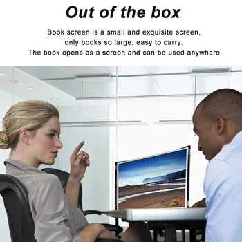 

18.3-inch Projector Book Screen Portable PVC Projection Screen Fabric Anti-Crease 160° Projector Movies Screen for Home Theater