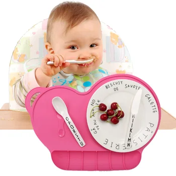 

Kids Baby Silicone Placemat Sucker Slip-resistant Waterproof Snack Mat Kid Dinner Table Feeding Food Plate Tray Dish FJ8