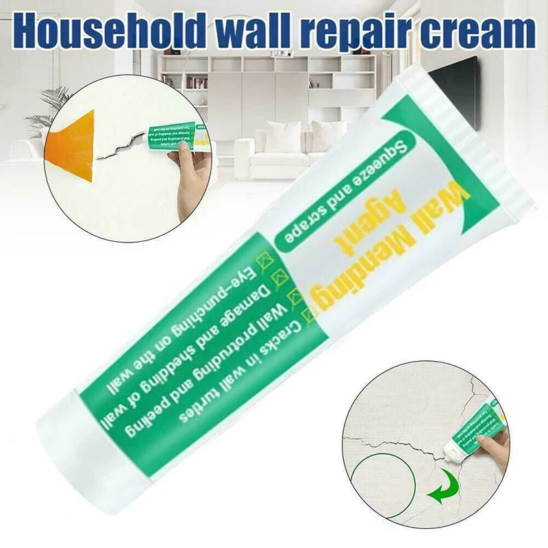 

20ml Wall Mending Agent Repair Cream Wall Crack Graffiti Peeling Nail Hole Waterproof Wall Repair Cream White Wall Mending Agent