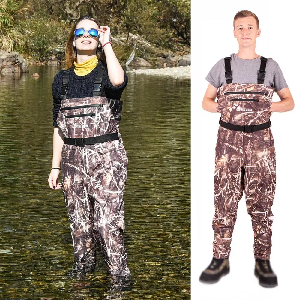 

Waterproof Fishing Chest Waders , Breathable Waders with Stocking Foot , Hunting Pants for Men and women