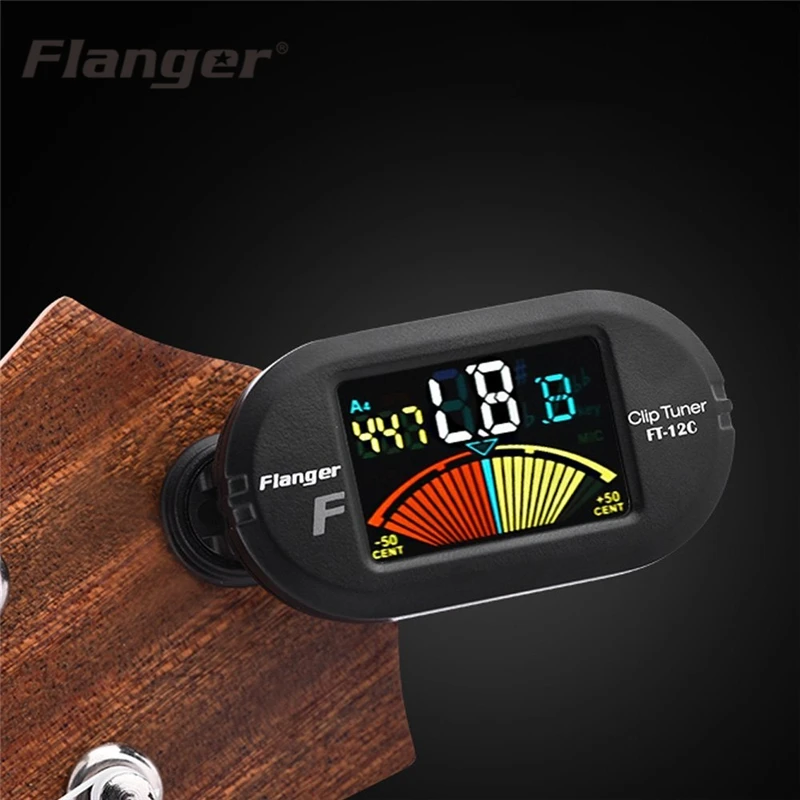 Flanger гитарный тюнер клип-на хроматический тюнер с Vibe-sensor Для хроматической гитары бас скрипки укулеле аксессуары для гитары