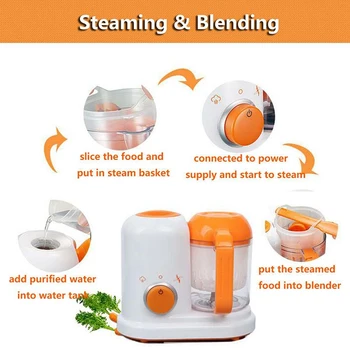 

Electric Baby Food Manufacturer Blender Steam Processor Food Safety(Us Plug)
