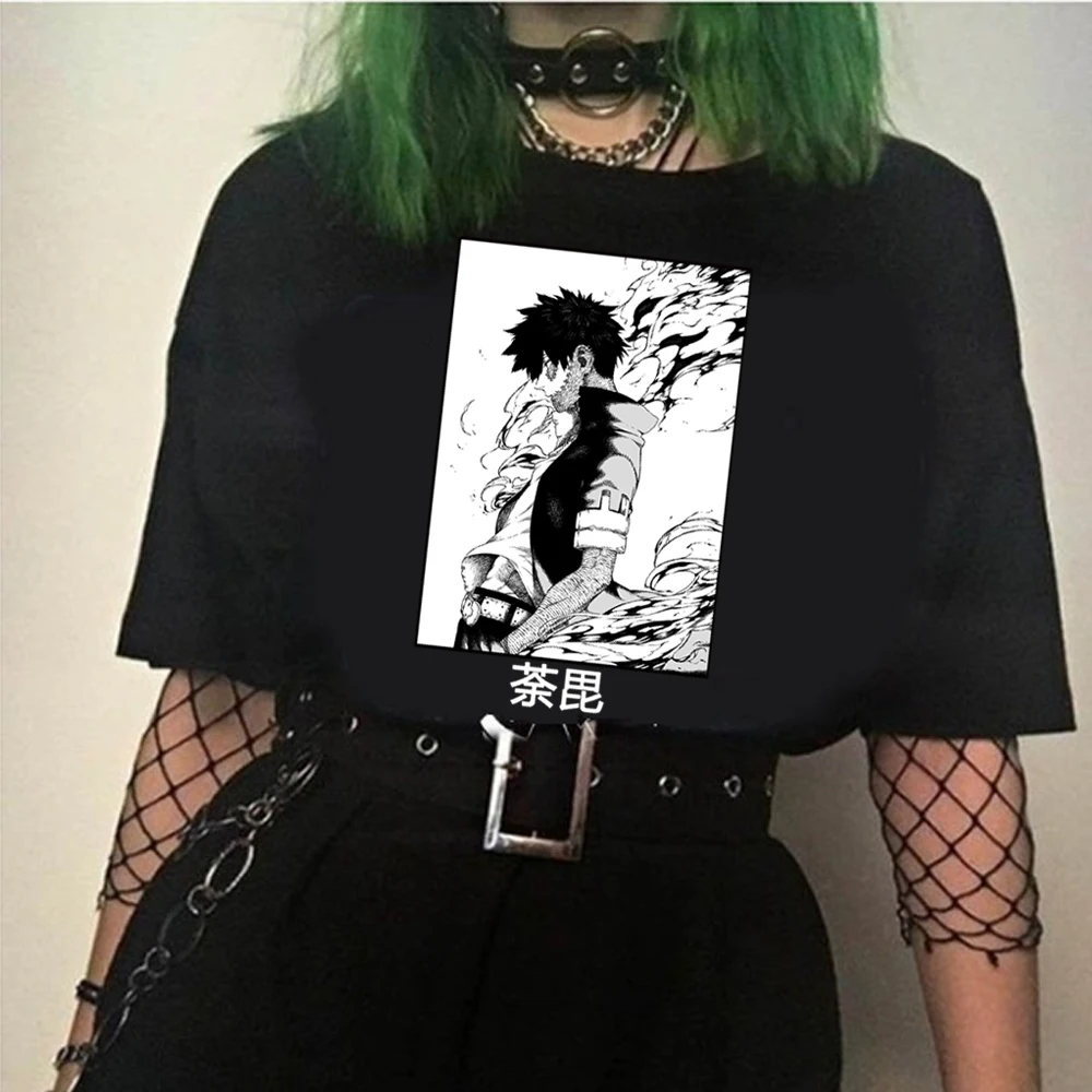 2021 футболка с аниме Dabi Boku No My Hero академия унисекс летняя мужская футболки Harajuku |