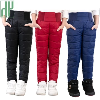 

HH Children Pants For Girls Leggings Cotton Warm Winter Toddler Trousers Boys Pants Waterproof Kids Casual Outwear Baby Overalls