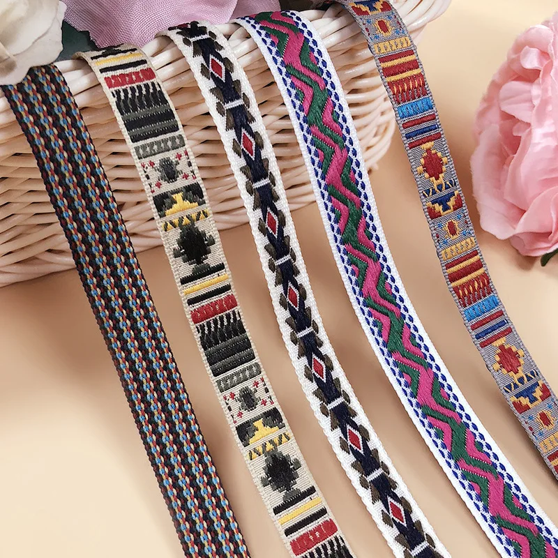 

50 yards National Style Jacquard Webbing New Polyester Nylon Computer Webbing