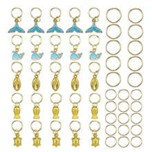 50 шт./пакет золото океан животных Дельфин волос кольцо коса дреды бисера клипсы для волос Dread подвеска в виде трубочки дредлок аксессуары расширение