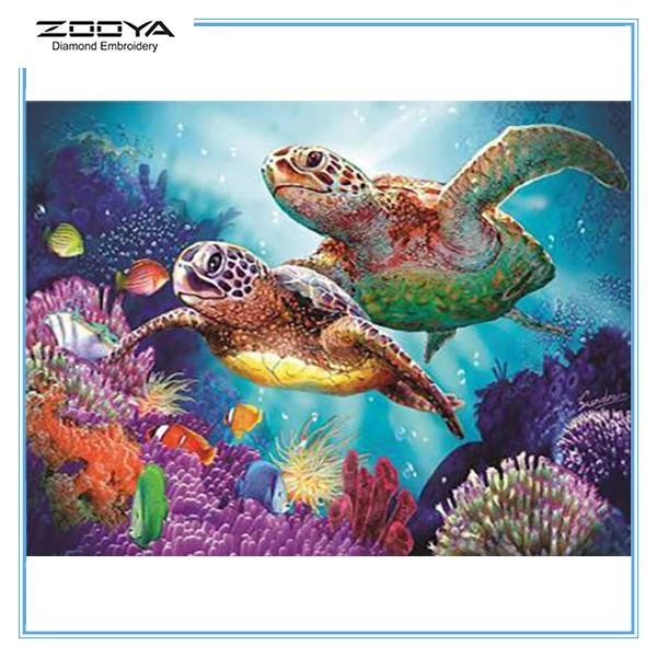 Zooya 5D Diy Алмазная картина подводный мир 3D вышивка крестиком черепаха мозаика