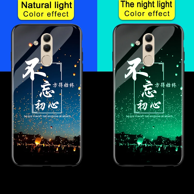 3D Hoa Dạ Quang Kính Cường Lực Cho Huawei Mate 20 Pro 20X Phát Sáng Silicone TPU Dành Cho Huawei Mate 30 lite cute huawei phone cases Cases For Huawei