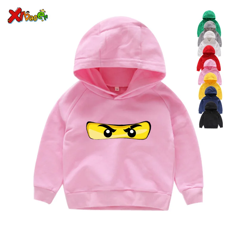 Ninjago/хлопковые толстовки с длинными рукавами и рисунком из мультфильма; одежда для маленьких мальчиков и девочек; осенние толстовки с капюшоном; толстовки; топы для детей - Цвет: Hoodies Kids