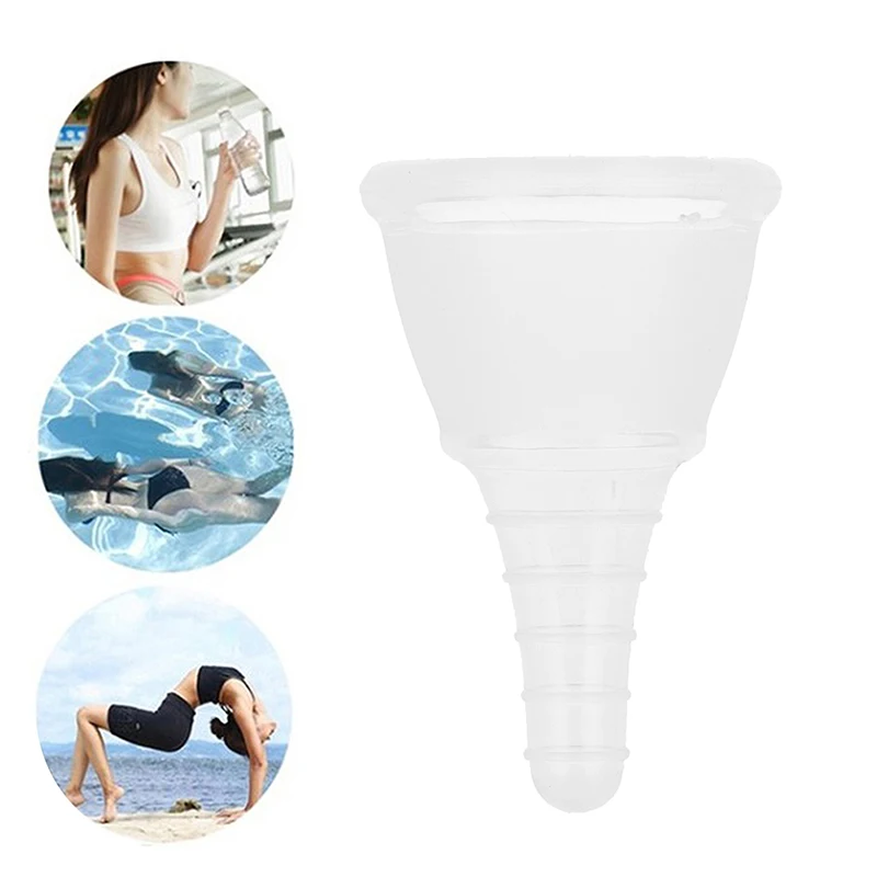 Menstrual Cups Foldable Feminine Hygiene Hollow Tail Menstrual Collector Soft Silicone Cup Reusable Menstrual Cup New