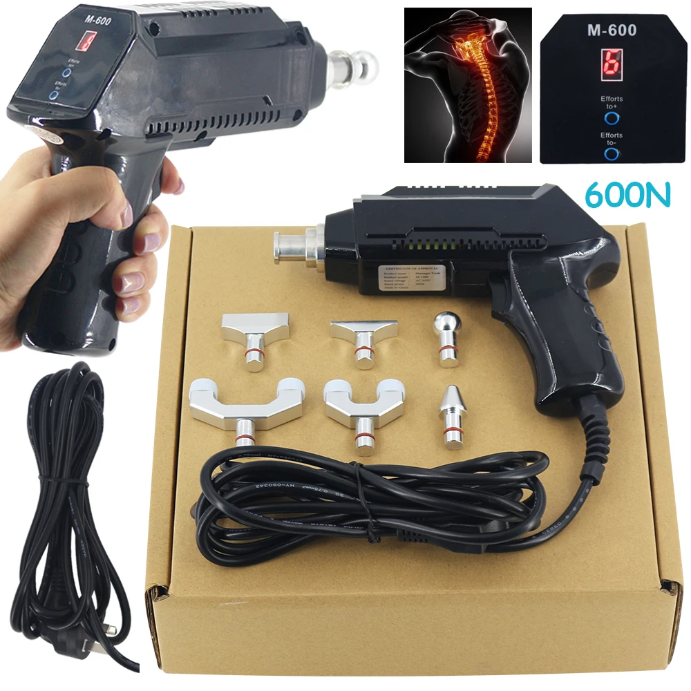 

6 Levels Of Strength Adjustable Electric Chiropractic Adjusting Tool Spine Correction Massager Massage Gun 600N Impulse Adjuster