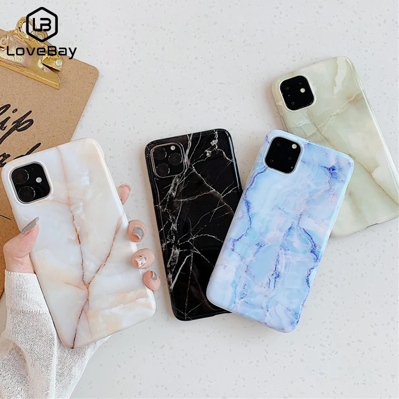 Lovebay новый чистый чехол для телефона iPhone 11 11Pro Max классический треснутый мрамор