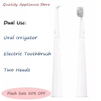 

Multi-Function Electric Toothbrush Dental Scaler Double-End Replacement Oral Irrigator Oral Hygiene Health Care Whitening 2 in 1