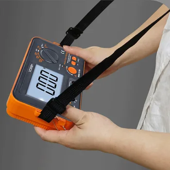 

Digital Display Portable Insulation Resistance Tester Megohmmeter High Accuracy Backlight Professional With Test Lead Easy Read