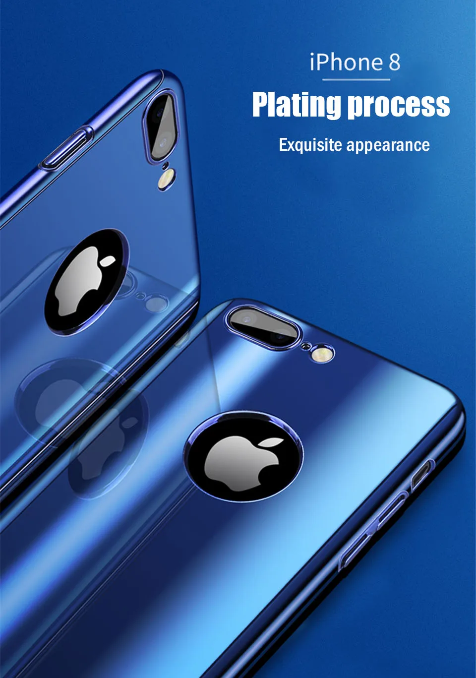Покрытие 360 Полное покрытие для Apple iphone 7 iphone X Xr Xs Max зеркальный чехол для телефона для iphone 7 8 6 6S Plus блестящая Капа со стеклом