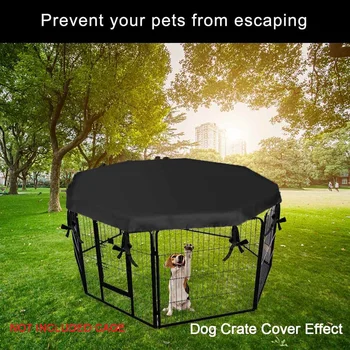 

Dog Kennel House Cover Dog Cage Cover Waterproof Sun-protective Durable Oxford Foldable Washable Outdoor Pet Crate Cover