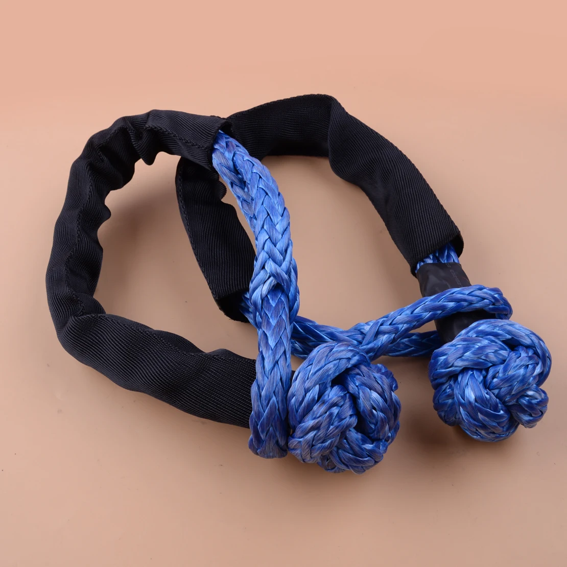 

2pcs Blue Nylon Flexible Synthetic 35000LB 16T Soft Shackle Winch Rope Towing Recovery Straps