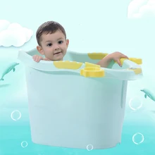 Утолщенное детское сиденье для ванны, интеллектуальное ЖК-дисплей, температура, Ванна для душа для новорожденных, Товары для малышей, Детская ванна для малышей