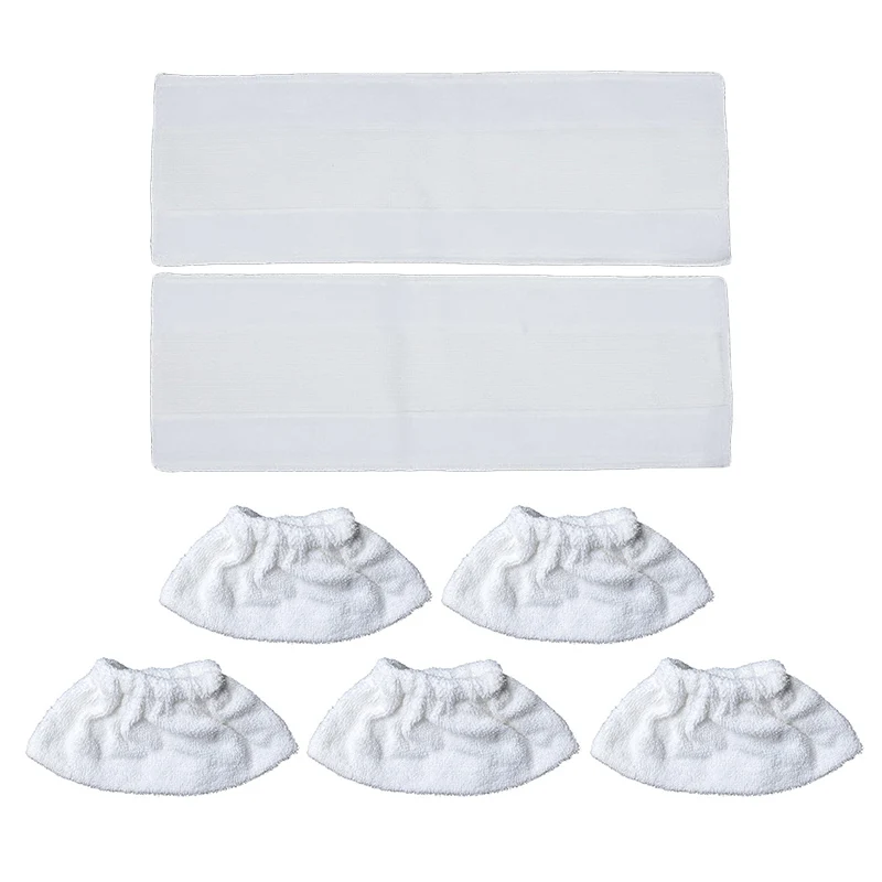 7pcs Washable Mop Cloths Brush Head Cover Kit Household Cleaning Tools For KARCHER EASYFIX SC1 SC2 SC3 SC4 Steam Cleaner Parts