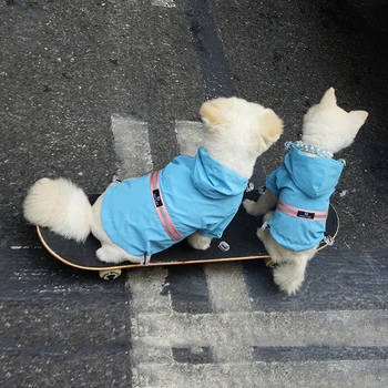 

Dog Winer Coat Pet Cat Parent-child Clothes Cool Reflective Outdoor Waterproof Windproof Hoodies Warm Jacket All Season Bulldog