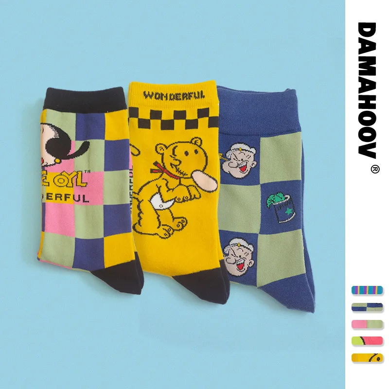 

Men/Women Cartoon Socks Color Cute Winter Socks Fashion Harajuku Wind Leisure Breathable Stockings 2020 Hot Sale New 5/Right
