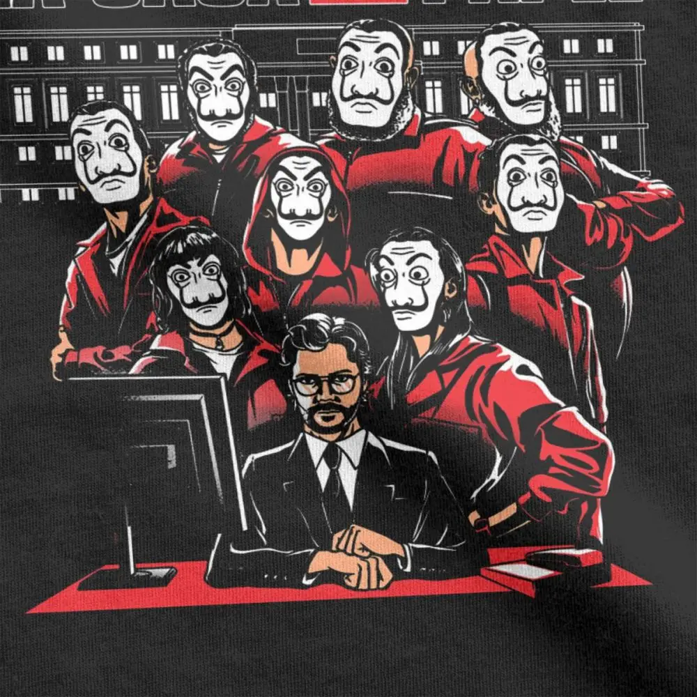 Мужская футболка The Plan La Casa De Papel крутая футболки с круглым воротником одежда